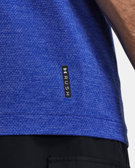 Tee-shirt à manches courtes UA RUSH™ Seamless Legacy pour homme, Blue, pdpMainDesktop image number 3